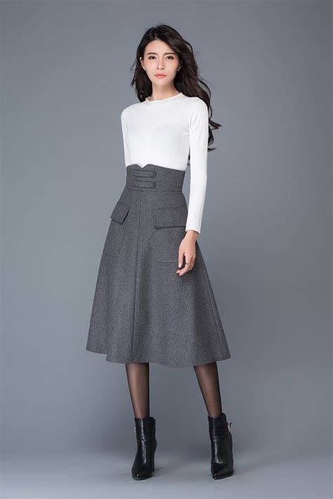 designer wool skirts